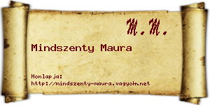 Mindszenty Maura névjegykártya